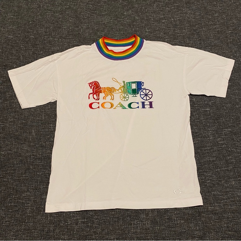 Coach Pride Rainbow Neck T-shirt
